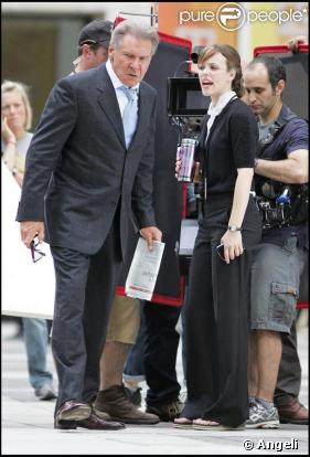 Harrison Ford et Rachel McAdams sur le tournage de Morning Glory à New York le 23 juin 2009