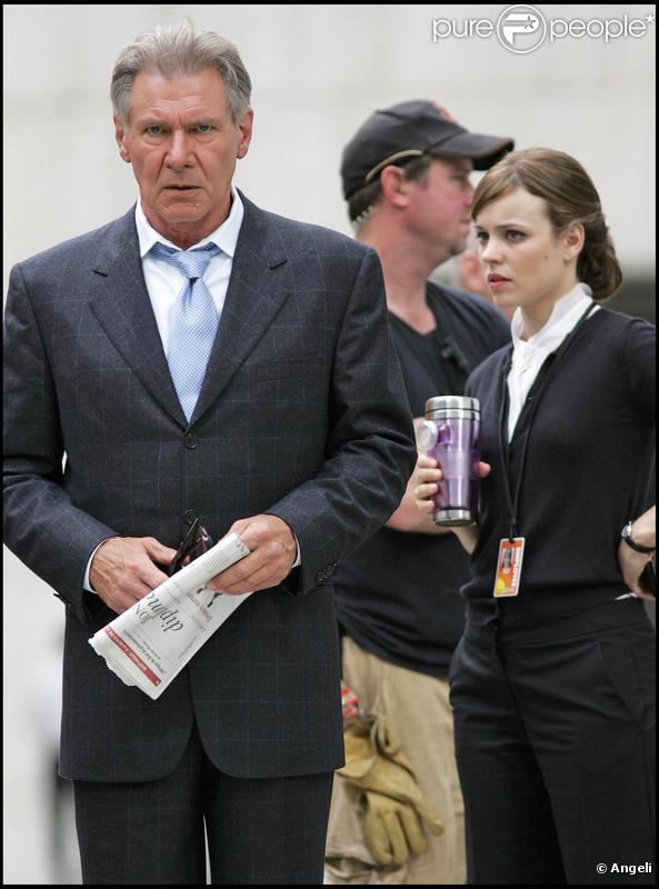 Harrison Ford et Rachel McAdams sur le tournage de Morning Glory à New York le 23 juin 2009