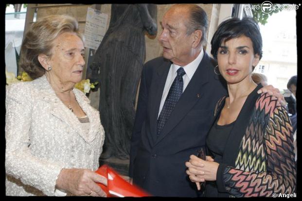 Rachida Dati assiste au baptême de l'Orchidée, où elle a été conviée par Bernadette et Jacques Chirac, très chaleureux. 24/05/09 