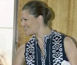 Victoria de Suède arrive au séminaire A new Green World, à l'ambassade de Suède, à Londres. 01/07/09