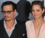 Johnny Depp et Marion Cotillard, au Gaumont Marignan, à l'occasion de l'avant-première de Public
