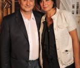 Patrick Braoudé et sa femme, au Gaumont Marignan, à l'occasion de l'avant-première de Public