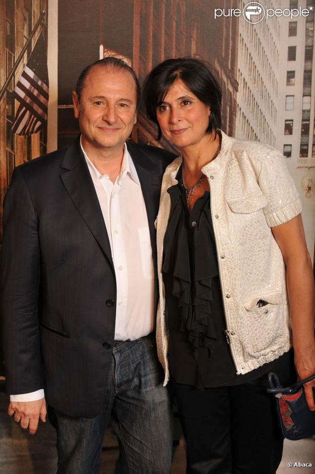 Patrick Braoudé et sa femme, au Gaumont Marignan, à l'occasion de l'avant-première de Public