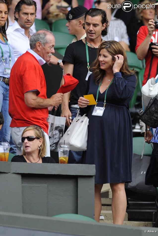 Mirka Federer et Gavin Rossdale à Wimbledon le 3 juillet 2009