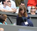 Mirka Federer de plus en plus de mal à se mouvoir à Wimbledon le 3 juillet 2009
