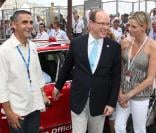 Laurent Jalabert, Le Prince Albert et Charlene pour le départ du Tour de France, le 4 juillet 2009 