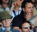 Woody Allen et Russell Crowe, à Wimbledon, le 5 juillet 2009 !