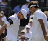 L'immense Roger Federer et Andy Roddick, à Wimbledon, le 5 juillet 2009 !