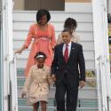 Les filles du président Obama sont déjà top tendance... avec maman Michelle et papa Barack à Moscou  !