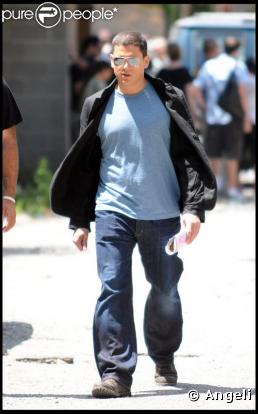Wentworth Miller quitte le tournage de Law &amp; Order, à New-York dans le quartier de Harlem le 9 juillet 2009.