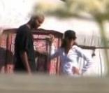 Eva Longoria et Tony Parker passent leur week-end dans une yourte. 4 et 5 juillet 2009