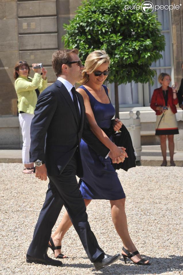 Laurence Ferrari et Renaud Capuçon, lors de la Garden Party à l'Elysée, le 14 juillet 2009 !