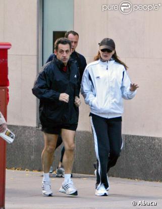 Nicolas Sarkozy féru de jogging et Carla Bruni 