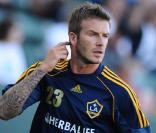 David Beckham, lors du match amical opposant les Galaxy au Milan AC, à Los Angeles, le 19 juillet 2009 !