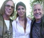 Mickey Rourke, Hoda Roche et Jean-Claude Darmon sur le Champ de Mars à Paris le 14 juillet 