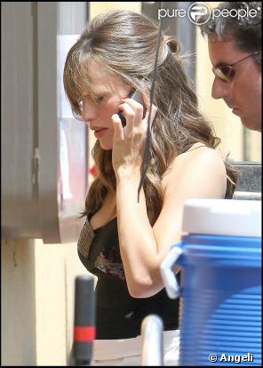 Jennifer Garner sur le tournage de Valentine'S day (Los Angeles, 21 juillet 2009)