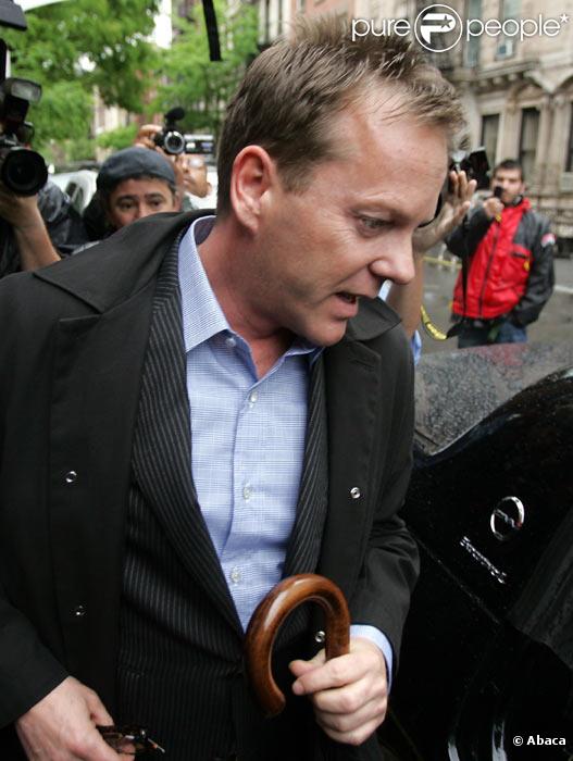 Kiefer Sutherland se rend devant le procureur de Tribéca suite à l'agression dont il se serait rendu coupable envers le styliste Jack McCollough le 7 mai 2009 