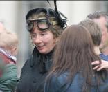 Emma Thompson sur le tournage de Nanny McPhee 2, à Londres. Juillet 2009