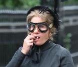 Emma Thompson sur le tournage de Nanny McPhee 2, à Londres. Juillet 2009