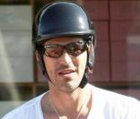 Eddie Cibrian et sa moto à Malibu en juillet 2009