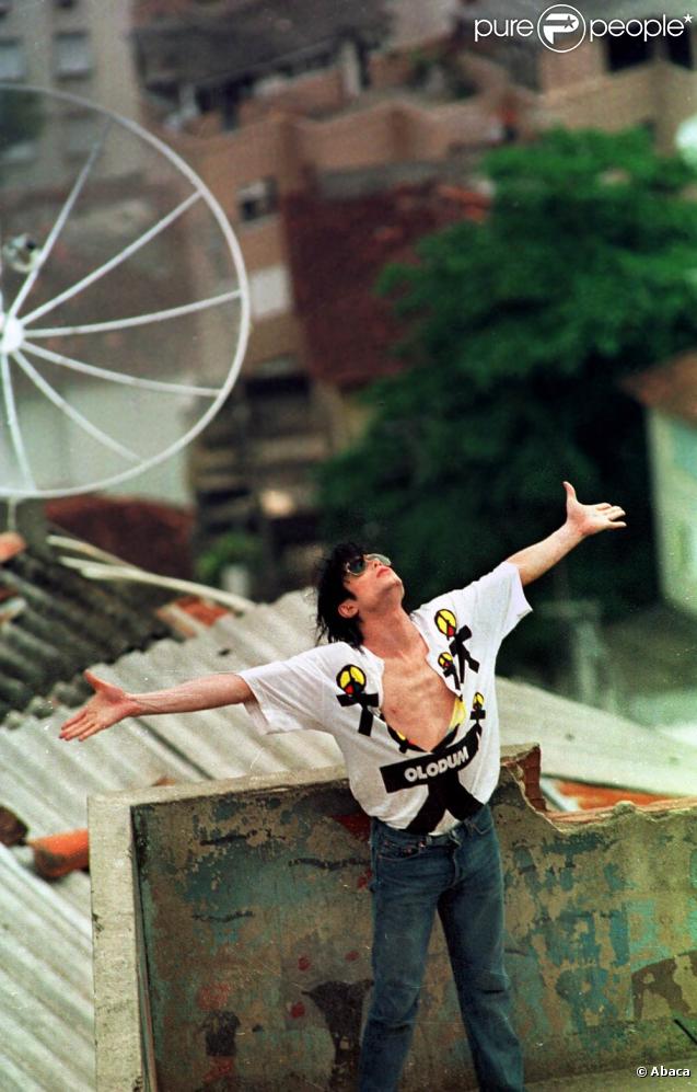 Michael Jackson lors du tournage du clip de  They don't care about us 