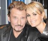 Johnny Hallyday et sa femme Laeticia 