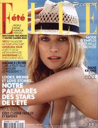 Diane Kruger en couverture de ELLE