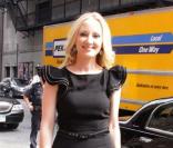 Anne Heche arrive au David Letterman Show, à New York. 24/08/09