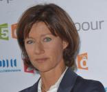 Carole Gaessler à la conférence de presse de rentrée de France Télévisions. 27/08/09