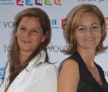  Guilaine Chenu et Francoise Joly à la conférence de presse de rentrée de France Télévisions. 27/08/09