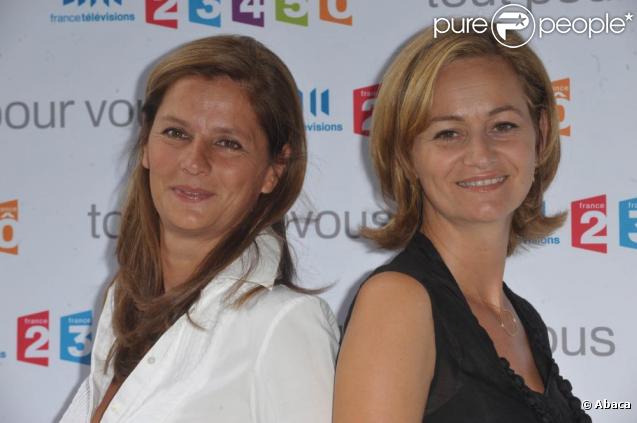  Guilaine Chenu et Francoise Joly à la conférence de presse de rentrée de France Télévisions. 27/08/09
