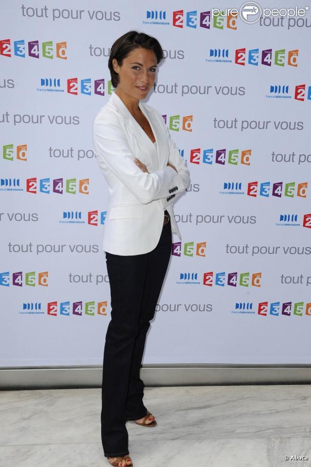 Alessandra Sublet à la conférence de presse de rentrée de France Télévisions. 27/08/09