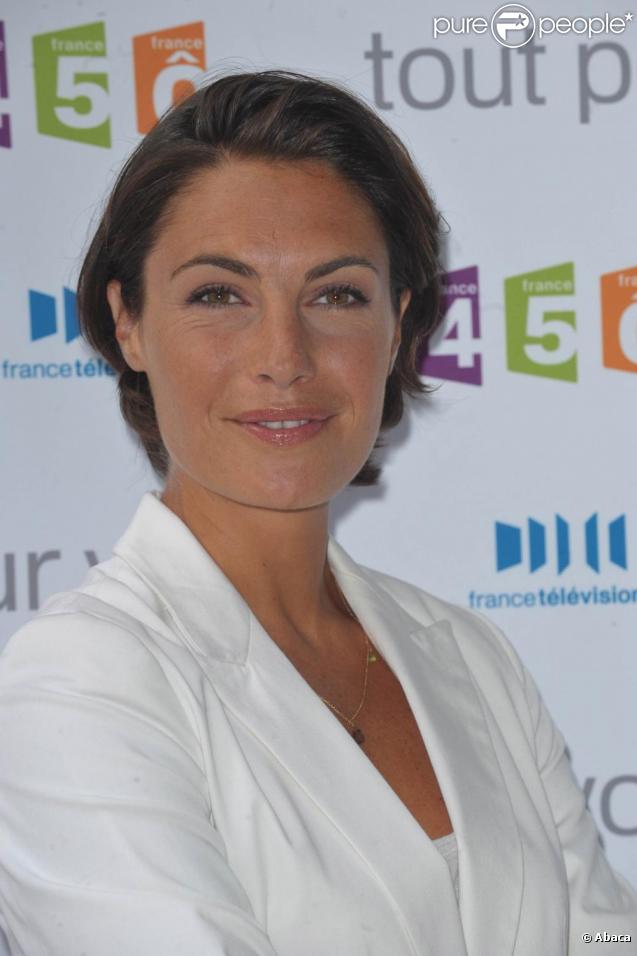Alessandra Sublet à la conférence de presse de rentrée de France Télévisions. 27/08/09