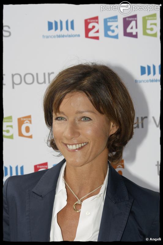 Carole Gaessler à la conférence de presse de rentrée de France Télévisions. 27/08/09