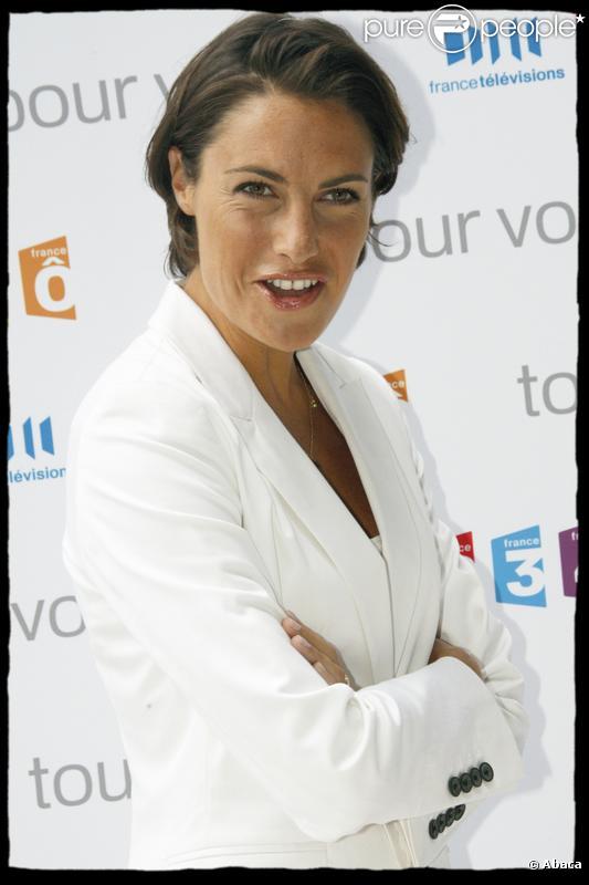 Alessandra Sublet à la conférence de presse de rentrée de France Télévisions. 27/08/09