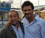 Patrick Timsit et Pascal Elbé lors de la soirée de lancement de la Fête au Bois, le 28/08/09, au profit de l'association RISEP.