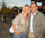 Patrick Timsit et Sophie Favier lors de la soirée de lancement de la Fête au Bois, le 28/08/09, au profit de l'association RISEP.