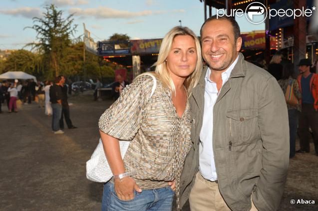 Patrick Timsit et Sophie Favier lors de la soirée de lancement de la Fête au Bois, le 28/08/09, au profit de l'association RISEP.