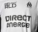 Le maillot des Marseillais lors de l'hommage de Marseille à Robert Louis-Dreyfus, à l'occasion du sommet de la 4e journée de Ligue 1 - OM-Bordeaux -, au Stade Vélodrome de Marseille, le 30 août 2009 !