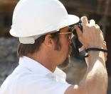 Brad Pitt lors de sa visite du futur Centre Culturel Niemeyer, à Avilès, en Espagne, le 31 août 2009 !