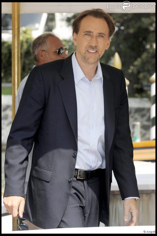 Nicolas Cage arrivant à l'hôtel Excelsior au cours du Festival de Venise le 3 septembre 2009