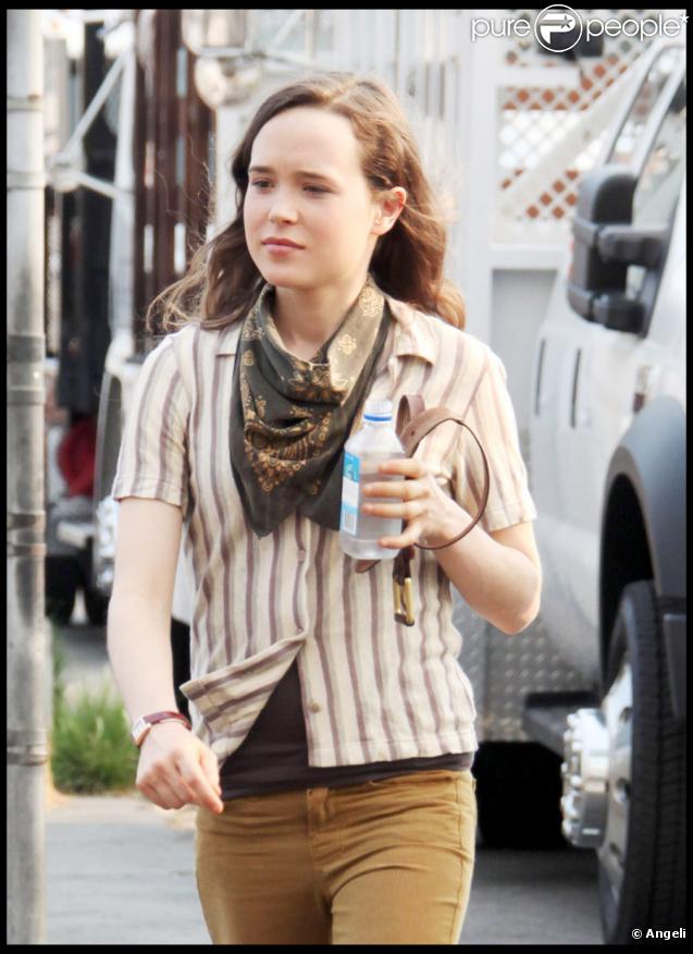 Ellen Page sur le tournage d'Inception à Los Angeles le 3 septembre 2009