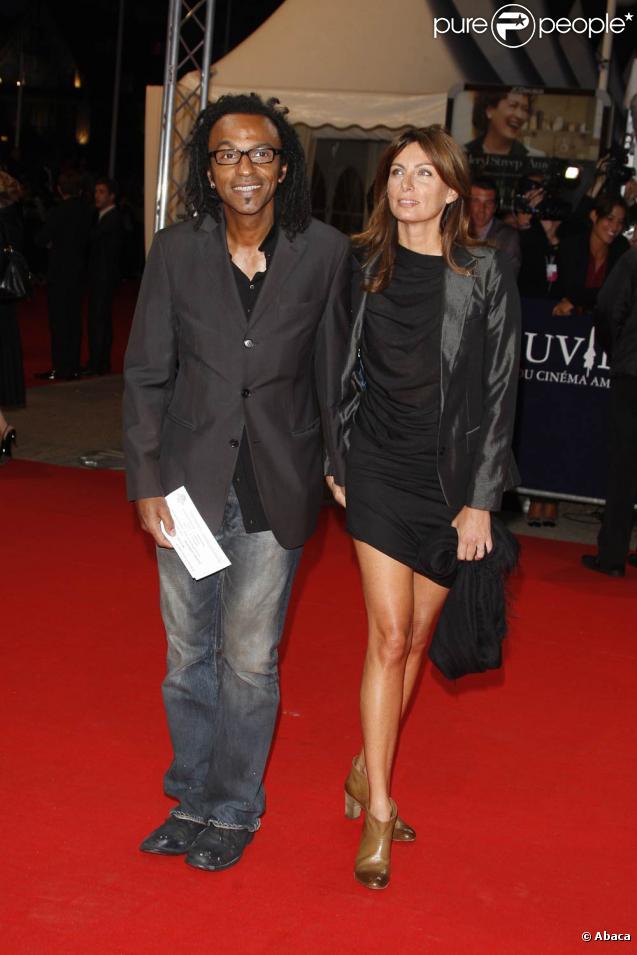 Manu Katché et sa femme Laurence, à l'occasion de l'avant-première de  Julie et Julia , lors du 35e Festival de Deauville, le 5 septembre !