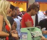 Angie, Romain et Léo au supermarché de Toulon (2 septembre 2009)