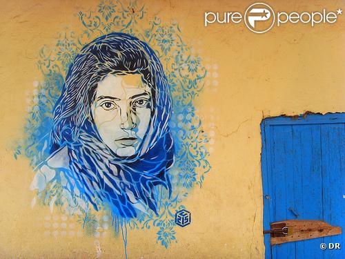 Exposition de C215 au Studio 55 présentée par Clotilde Courau