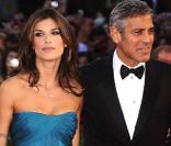 George Clooney et sa compagne Elisabetta Canalis ensemble à la projection de  The Men Who Stare at Goats , le 8 septembre 2009 à la Mostra de Venise