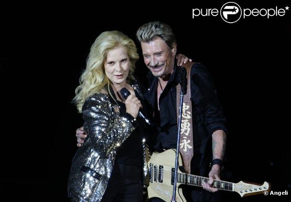 Johnny et Sylvie Vartan au Stade de France en mai 2009.