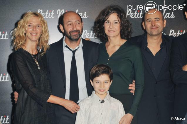 Sandrine Kiberlain, Kad Merad, Valérie Lemercier, Laurent Tirard et Maxime Godart lors de la première du Petit Nicolas le 20 septembre 2009 à Paris