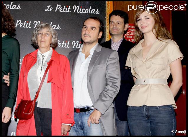 Anémone, François Xavier-Demaison et Louise Bourgoin lors de la première du Petit Nicolas le 20 septembre 2009 à Paris