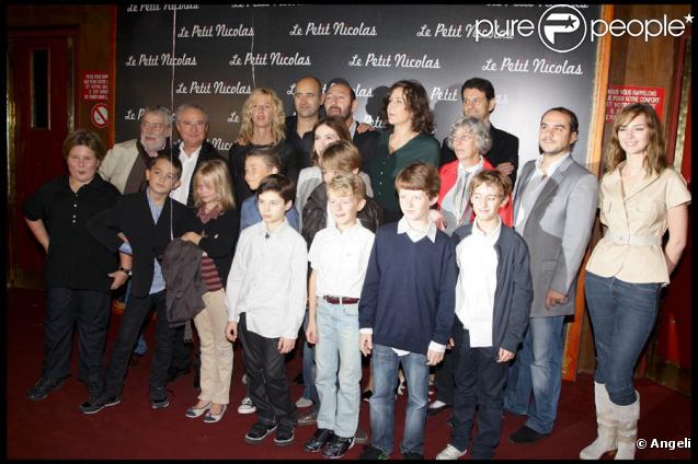 L'équipe du film lors de la première du Petit Nicolas le 20 septembre 2009 à Paris
